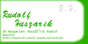 rudolf huszarik business card